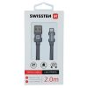 Swissten-Textile-USB -MFI-Lightning-Cable-2 m-Grijs-2-Cityhoesje