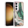 UNIQ Accessory Galaxy S24 Backcover hoesje Gold Line - Marble Green