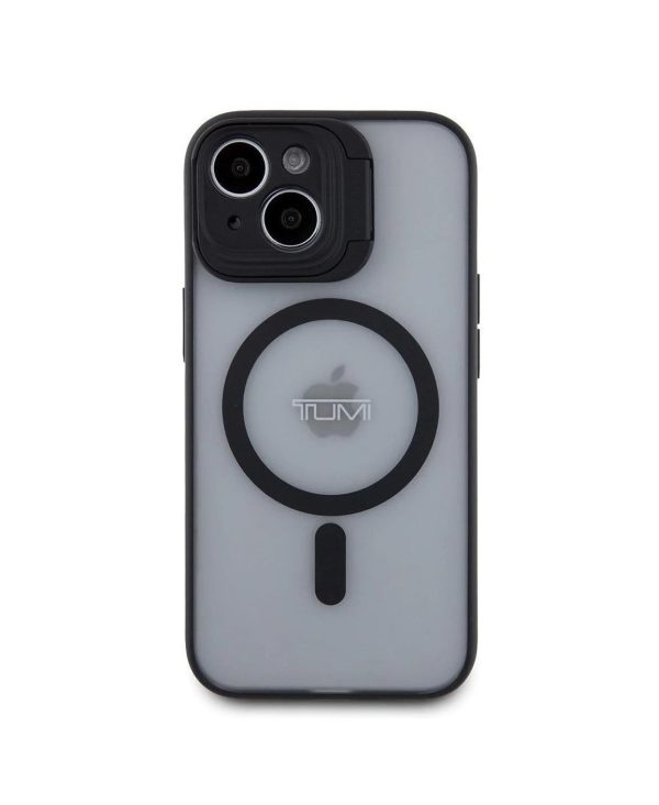 Tumi - Backcover iPhone 15 - Metallic - magsafe - Cam - Lens Protection - Transparant - Zwart