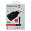 Swissten 2.1A Dual Port Travel Charger (10.5W) - Lightning USB Cable - Zwart - Thumbnail Image 1