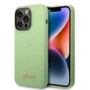 Guess - iPhone 14 Pro Max - Silicone Backcover - Metal logo - Groen - Thumbnail Image 1