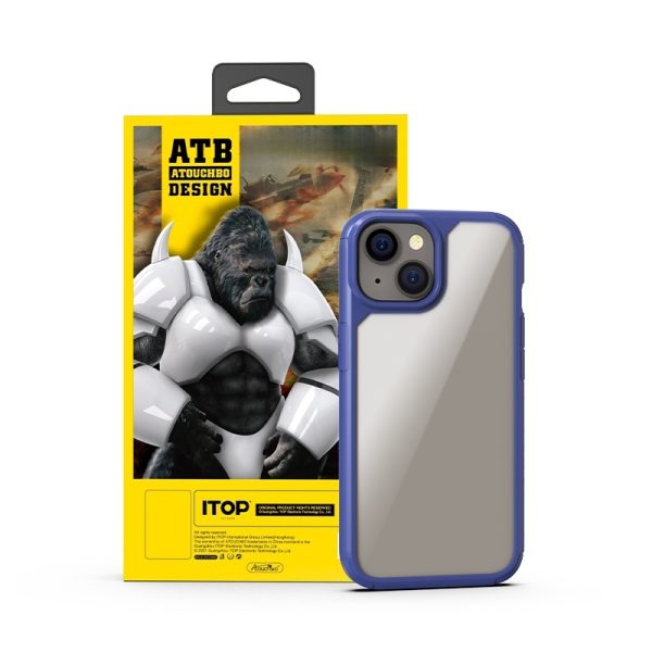 ATB - Backcover iPhone 15 - Transparant - Blauw
