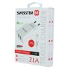 Swissten 2.1A Dual Port Travel Charger (10.5W) Lightning USB Cable - White - 2 - Cityhoesje.nl