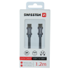Swissten Textile Type-C USB Cable - 71527202 - 1.2m - Grey