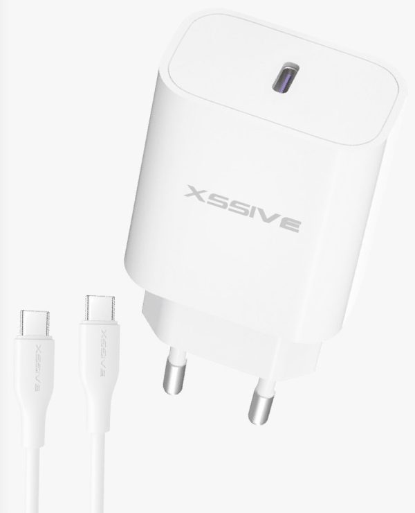 Xssive PD 20W Quick Charger+C-C Kabel XSS-AC65NW - Wit