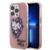 Hello Kitty iPhone 15 Pro Max TPU Back Cover hoesje - Graffiti Guitar - Roze
