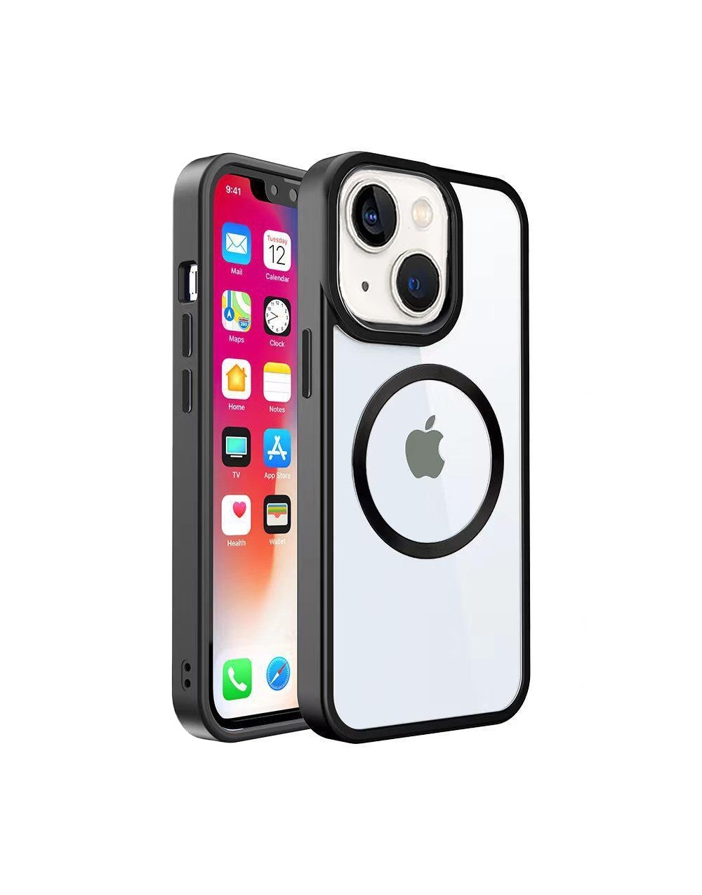 Cityhoesje - Backcover iPhone 14 Plus-15 Plus - Magsafe - Transparant - Afbeelding 1