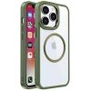 Iphone 15 ProMax-SH-Magnetic-Magsafe-Backcover-Donker Groen-Transparant-1-Cityhoesje.nl