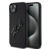 Karl-Lagerfeld-iPhone-15-Plus-iPhone-14-Plus-Backcover-hoesje-Karl-script-logo-Zwart