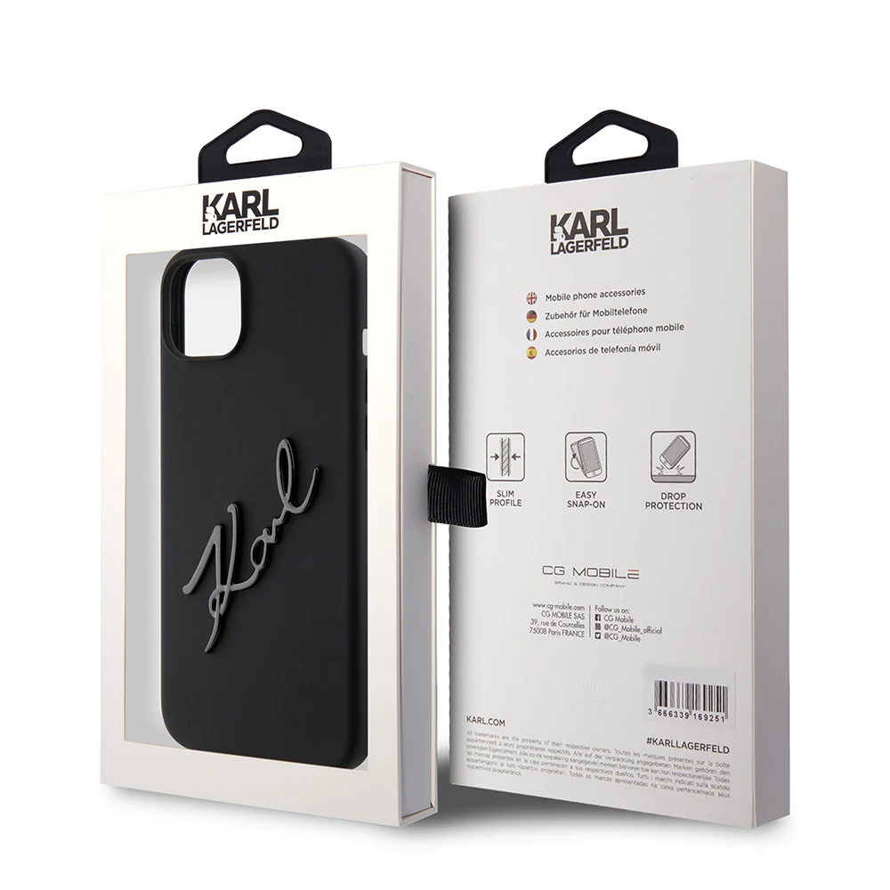 Karl-Lagerfeld-iPhone-15-Plus-iPhone-14-Plus-Backcover-hoesje-Karl-script-logo-Zwart5