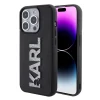 Karl Lagerfeld iPhone 15 Pro Backcover hoesje 3D logo glitter - Zwart