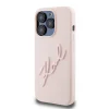 Karl Lagerfeld iPhone 15 Pro Backcover hoesje Karl script logo - Roze1