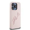 Karl Lagerfeld iPhone 15 Pro Backcover hoesje Karl script logo - Roze3