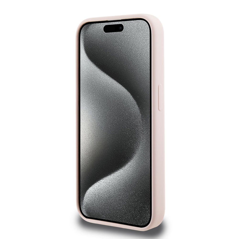 Karl Lagerfeld iPhone 15 Pro Backcover hoesje Karl script logo - Roze4