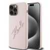 Karl Lagerfeld iPhone 15 Pro Max Backcover hoesje Karl Script - Roze