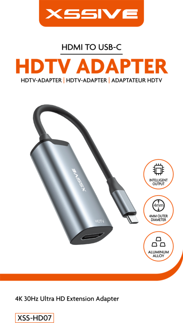 Xssive 4K HDMI to USB-C HDTV Adapter XSS-HD07