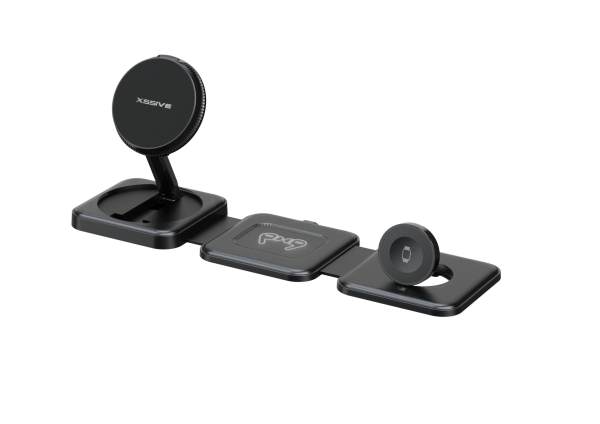 Xssive - Foldable Wireless - Charger - 3 in1 Magnetic Induction for USB-C - XSS-STAND8