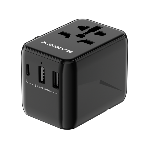 Xssive - Worldwide Adapter - XSS-TR3B - Zwart