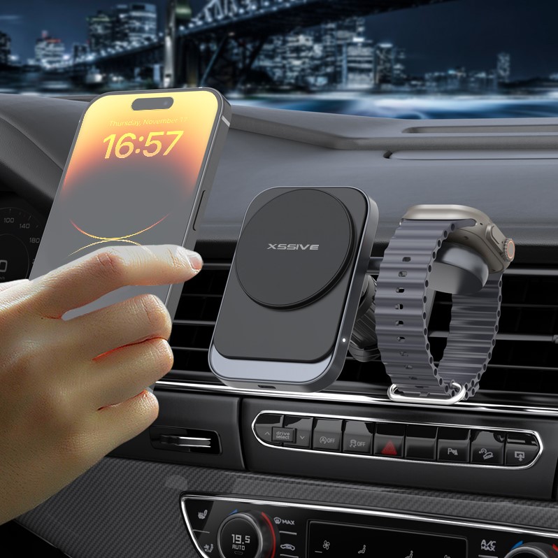 Xssive 2in1 Magnetic Wireless Car Charger Holder XSS-CH120MS+W1