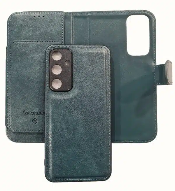 Casemania–Bookcase 2in1–Geschikt voor–Samsung–Galaxy A55-Donker Groen