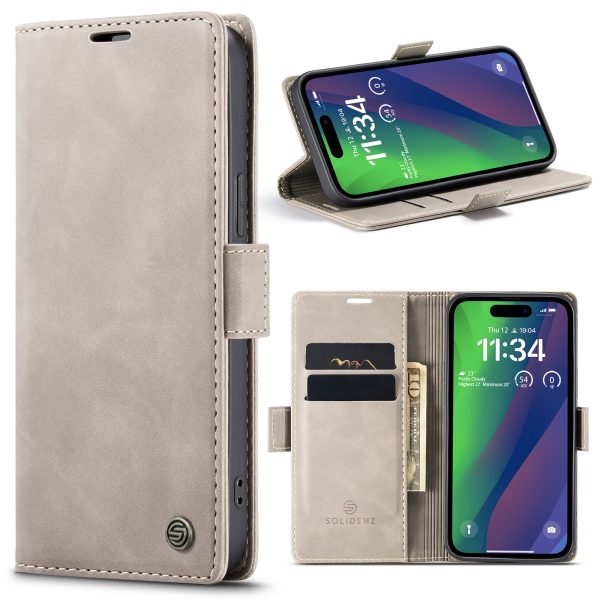 Solidenz Urban – Bookcase iPhone 15 – Beige