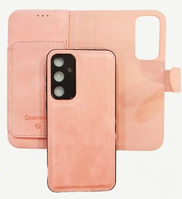 Casemania–Bookcase 2in1–Geschikt voor–Samsung–Galaxy-A55 - Roze
