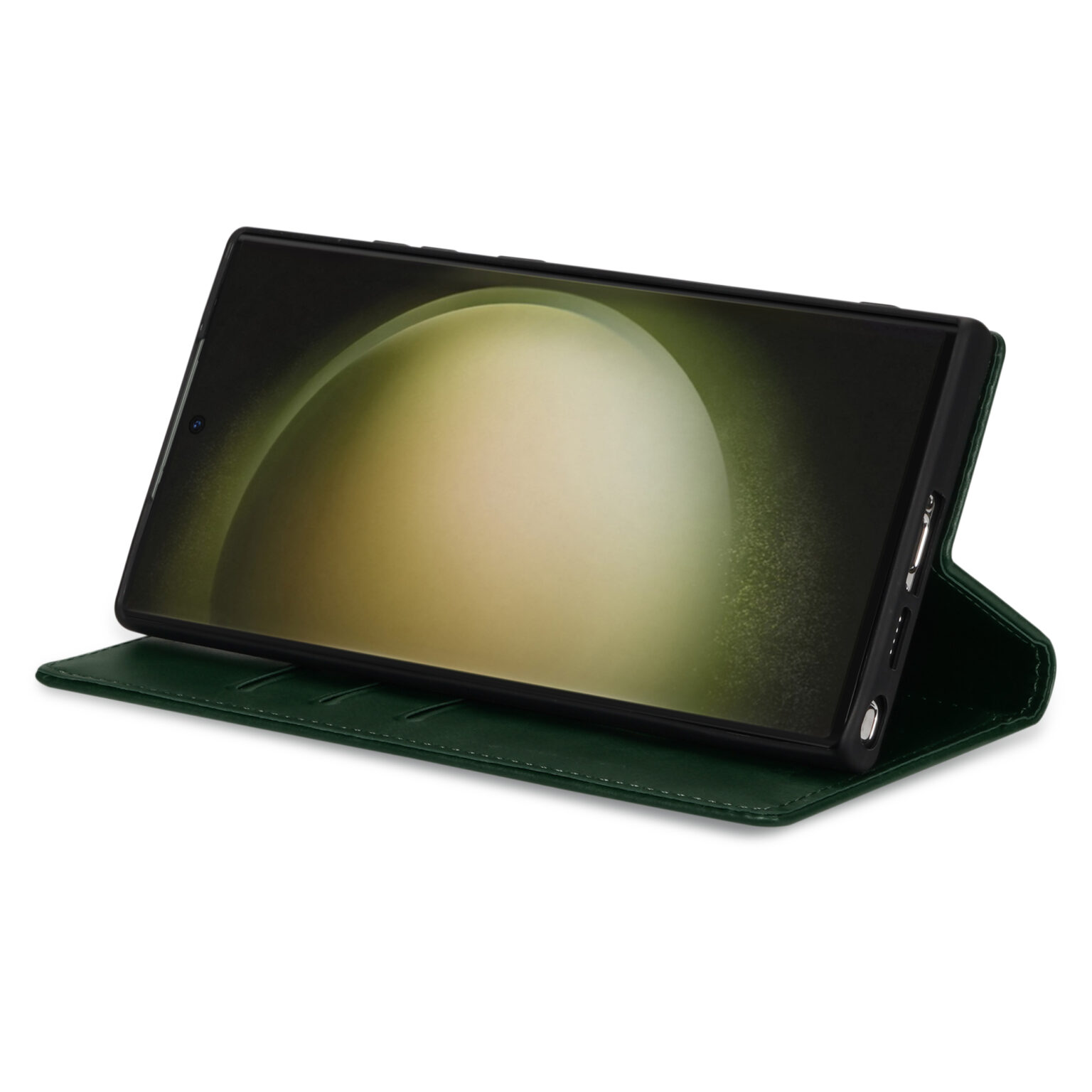 Solidenz – Bookcase – Geschikt voor – Samsung S24 Ultra – Groen - Afbeelding 5