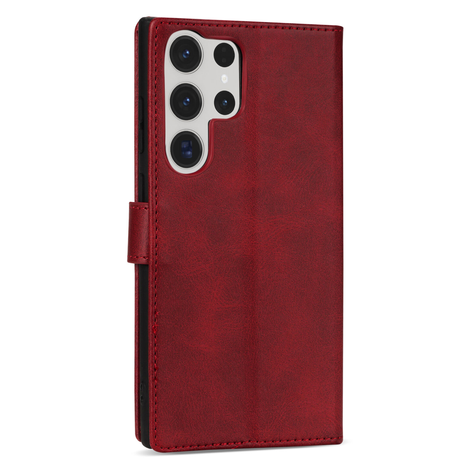 Solidenz – Bookcase – Geschikt voor – Samsung S24 Ultra – Rood - Afbeelding 2