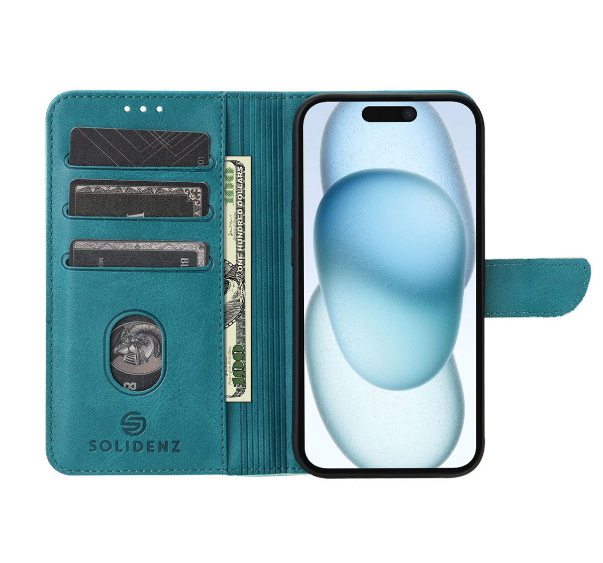 Solidenz Urban – Bookcase – iPhone 13/14 – Vlinder Blauw - Afbeelding 4