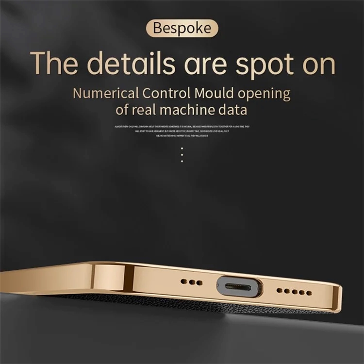 iPhone-15-Pro-Sulada-Litchi-Texture-PU-Leather-Coated-PCTPU-Backcover-Zwart-6-Cityhoesje.nl_