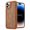 iPhone 15 ProMax-X-LEVEL For Line Splicing Anti-Slip Cover PU Leather Coated TPU Wear-Resistant Backcase -Bruin-Cityhoesje.nl
