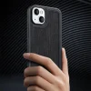 iPhone 15-X-LEVEL For Line Splicing Anti-Slip Cover PU Leather Coated TPU Wear-Resistant Backcase - Zwart-4-Cityhoesje.nl
