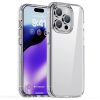 iphone 15 Pro-IPAKY Drop-proof Case for TPU Frame PC Back Transparent Cover - Transparent-1-Cityhoesje.nl