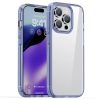 iphone 15 Pro-IPAKY Drop-proof Case for TPU Frame PC Back Transparent Cover - Transparent-Blauw-1-Cityhoesje.nl
