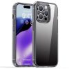iphone 15 ProMax-IPAKY Drop-proof Case for TPU Frame PC Back Transparent Cover - Transparent-Zwart-1-Cityhoesje.nl