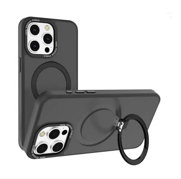 Cityhoesje - Ring Backcover - iPhone 16 Pro - Wireless Charging - Zwart