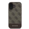 Guess iPhone 16 -Backcover hoesje 4G PU bottom stripe - Bruin-3-Cityhoesje.nl