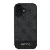 Guess iPhone 16-Backcover hoesje 4G PU bottom stripe - Grijs-3-Cityhoes.nl