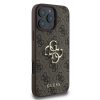 Guess iPhone 16 Pro-Backcover hoesje 4G PU big Logo - Bruin-4-Cityhoesje.nl