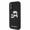 Karl Lagerfeld iPhone 16- Backcover hoesje Magsafe SIL double - Zwart-2-Cityhoesje.nl