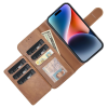 Multiple Pockets Magnetic 2 in 1 Wallet Iphone 16 ProMax-Bruin-2-Cityhoesje.nl