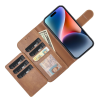 iPhone 16-Multiple Pockets Magnetic 2 in 1 Wallet-Bruin-4-Cityhoesje.nl