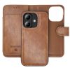 iPhone 16 Plus-Multiple Pockets Magnetic 2 in 1 Wallet-Bruin-1-Cityhoesje.nl