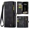 Solidenz - Bookcase iPhone 16 - Wallet 2 in 1 – Zwart - Thumbnail Image 1