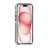 TUNIQ – Backcover iPhone 16 Plus – Afneembaar Nek koord -TPU- PC – Grijs-Transparant - Thumbnail Image 3