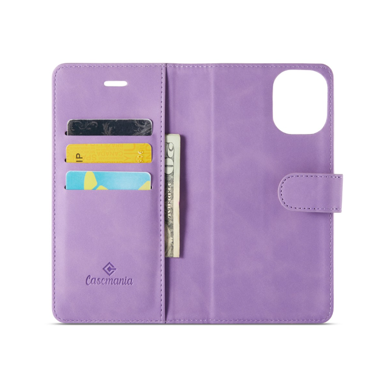 Casemania – Bookcase iPhone 16 – 2 in 1 - Paars - Afbeelding 5