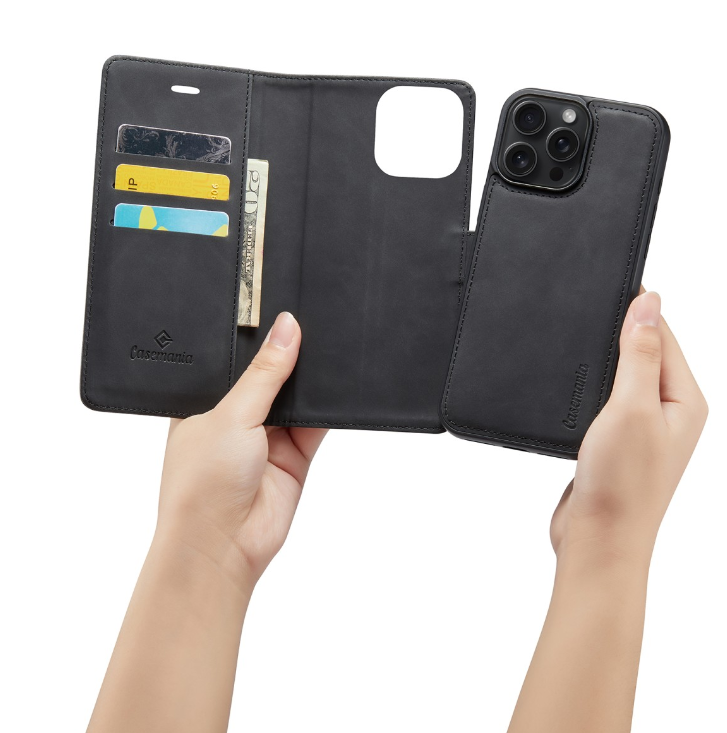 iPhone 16 Pro-Casemania 2-in-1 Magnetic Case-Zwart-2-Cityhoesje.nl