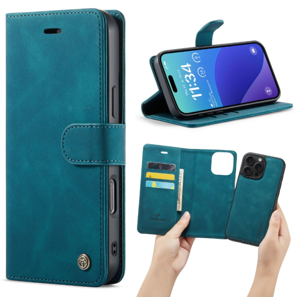 Casemania – Bookcase iPhone 16 Pro Max – 2 in 1 - Groen