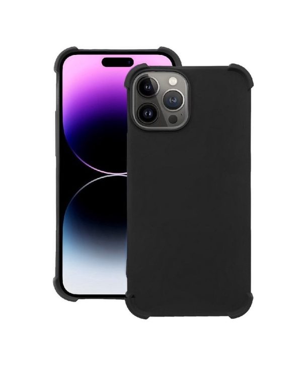 Cityhoesje – Backcover iPhone 16 Pro - Anti Burst Anti Shock  – Zwart