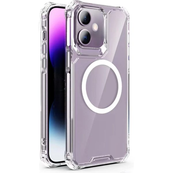 Cityhoesje - Backcover iPhone 16 Plus - Anti Shock - Magsafe - Transparant